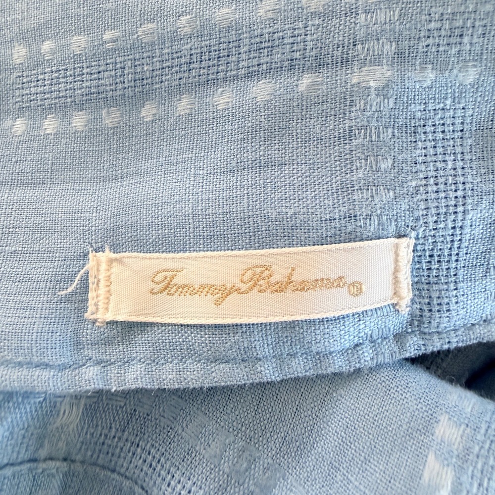 Tommy Bahama 100% Linen Long Sleeve Button Down Shirt Light Blue Size XXL - Picture 8 of 12